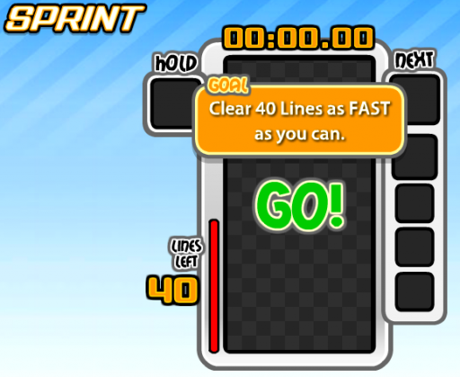sprint mode clear 40 lines as fast as you can