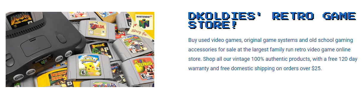 dkoldies website sell video games online for cash