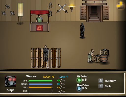 sinjid shadow of the warrior flash game
