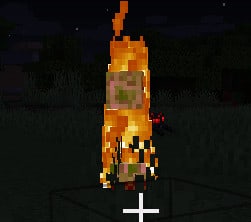 creeper on fire flame enchantment