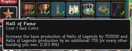 hall of fame upgrade
